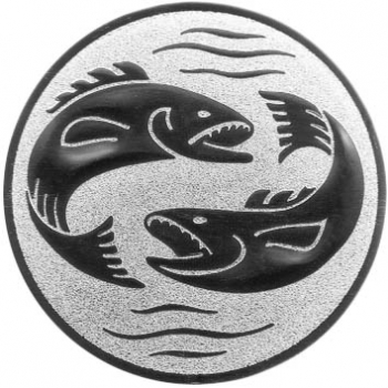 Emblem Angeln Aluminium Hohlprägung 4