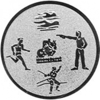 Emblem Schützen Fünfkampf Aluminium Hohlprägung 1