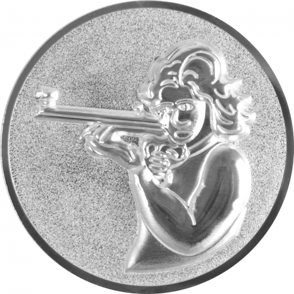 Emblem Schützen Damen 3D Aluminium Hohlprägung 1